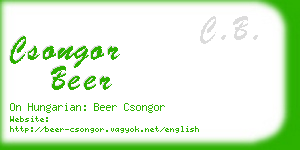 csongor beer business card